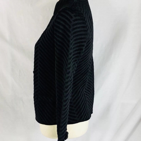 💼 Brenda French Rap Black Textured  Jacket 2 - Picture 4 of 8